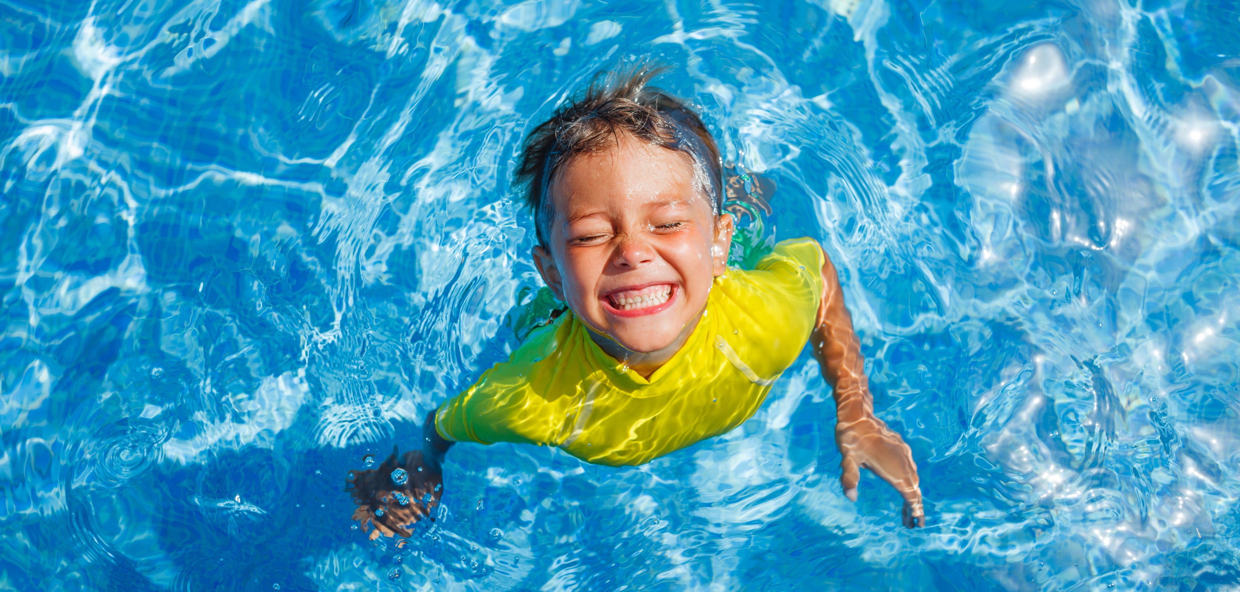 kid in pool
